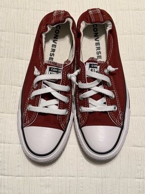 Converse Chuck Taylor Low Top Slip-On Sneakers - Red Maroon